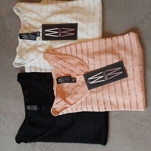 Set Of 3 Marla Wynne 3/4 sleeve Tops M